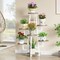 Metal and Wood 7-Tier Indoor Plant Stand with Scratch-Resistant Shelves